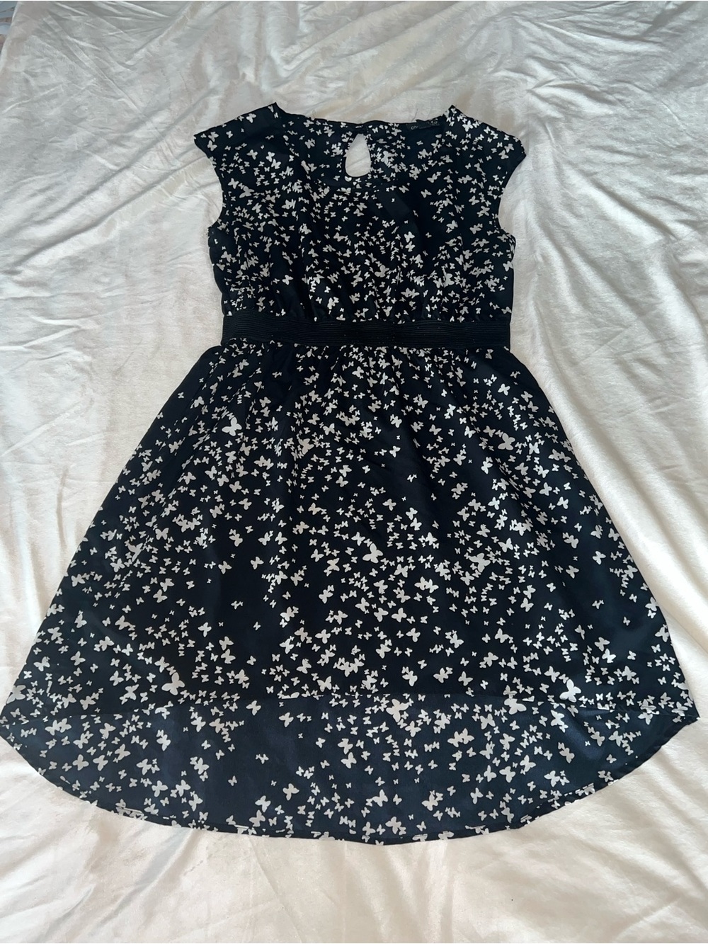 Junior XL Black and White Printed Dress